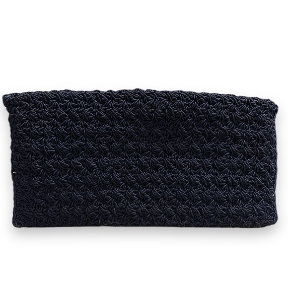 Vintage Clutch Crochet Knit Navy - Picture 2 of 5